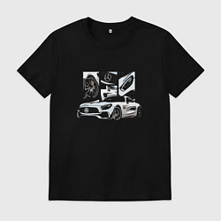 Футболка хлопковая мужская Car, цвет: черный