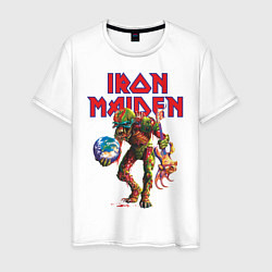 Футболка хлопковая мужская Iron Maiden, цвет: белый