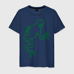 Футболка хлопковая мужская Лягушка, цвет: тёмно-синий