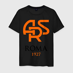 Футболка хлопковая мужская FC Roma 1927, цвет: черный