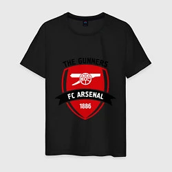 Футболка хлопковая мужская FC Arsenal: The Gunners, цвет: черный