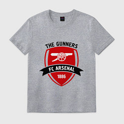 Футболка хлопковая мужская FC Arsenal: The Gunners, цвет: меланж