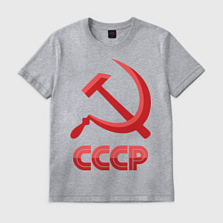 Футболка хлопковая мужская СССР Логотип, цвет: меланж