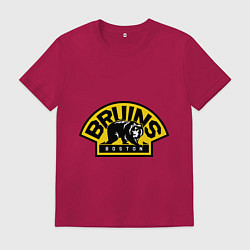 Футболка хлопковая мужская HC Boston Bruins Label, цвет: маджента