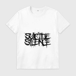 Футболка хлопковая мужская Suicide Silence, цвет: белый