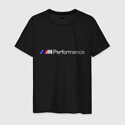 Футболка хлопковая мужская BMW Performance, цвет: черный