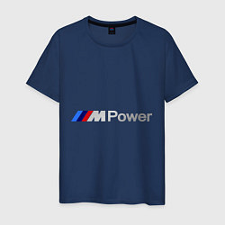 Футболка хлопковая мужская BMW M Power, цвет: тёмно-синий