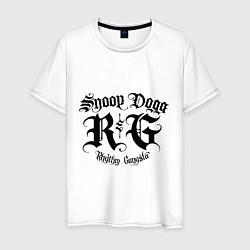 Футболка хлопковая мужская Snoop Dogg: Gangsta, цвет: белый