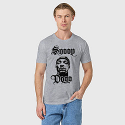Футболка хлопковая мужская Snoop Dogg Face, цвет: меланж — фото 2