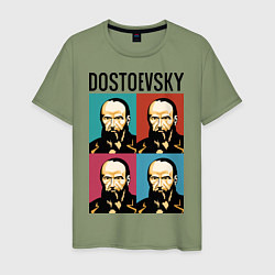 Футболка хлопковая мужская Dostoevsky, цвет: авокадо