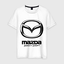 Футболка хлопковая мужская Mazda Zoom-Zoom, цвет: белый