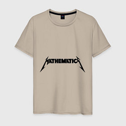 Футболка хлопковая мужская Mathematica (Математика), цвет: миндальный