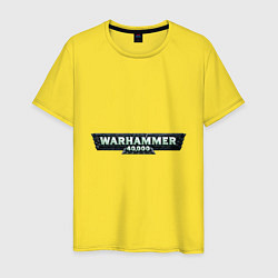 Футболка хлопковая мужская Warhammer 40 000, цвет: желтый