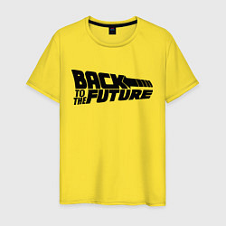 Футболка хлопковая мужская Back to the future, цвет: желтый
