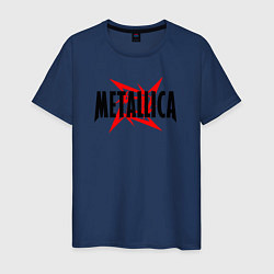 Футболка хлопковая мужская Metallica logo, цвет: тёмно-синий