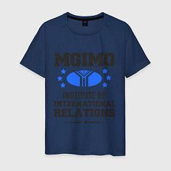 Футболка хлопковая мужская MGIMO Institute, цвет: тёмно-синий