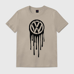 Футболка хлопковая мужская Volkswagen, цвет: миндальный