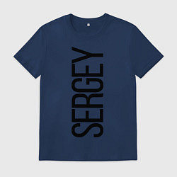 Футболка хлопковая мужская Сергей, цвет: тёмно-синий