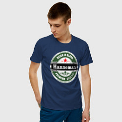 Футболка хлопковая мужская Hanneman, цвет: тёмно-синий — фото 2