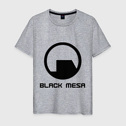 Футболка хлопковая мужская Black Mesa: Logo, цвет: меланж