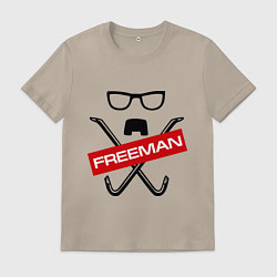 Футболка хлопковая мужская Freeman Pack, цвет: миндальный