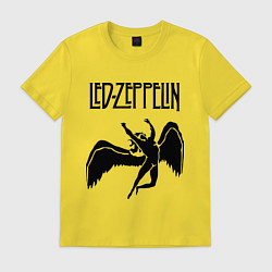 Футболка хлопковая мужская Led Zeppelin Swan, цвет: желтый