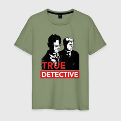 Футболка хлопковая мужская True Detective, цвет: авокадо
