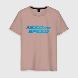 Футболка хлопковая мужская Need for speed, цвет: пыльно-розовый