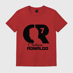 Футболка хлопковая мужская CR Ronaldo 07, цвет: красный