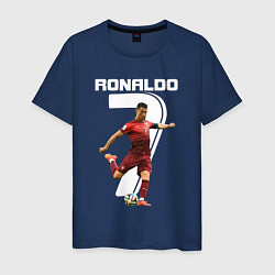 Футболка хлопковая мужская Ronaldo 07, цвет: тёмно-синий