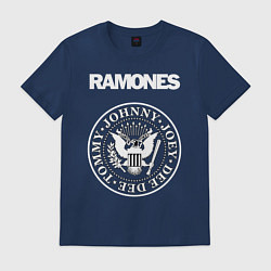 Футболка хлопковая мужская Ramones, цвет: тёмно-синий