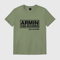 Футболка хлопковая мужская Armin van Buuren, цвет: авокадо