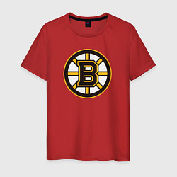 Футболка хлопковая мужская Boston Bruins, цвет: красный