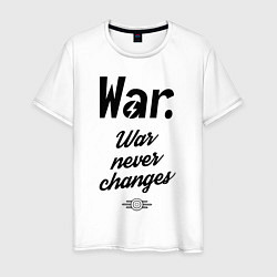 Футболка хлопковая мужская War never changes, цвет: белый