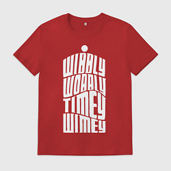 Футболка хлопковая мужская Talk Whovian To Me, цвет: красный