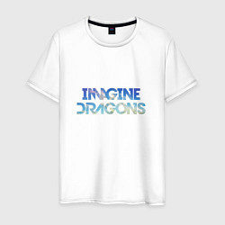 Футболка хлопковая мужская Imagine Dragons: Clear Sky, цвет: белый