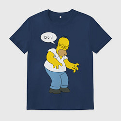 Футболка хлопковая мужская D'oh mood, цвет: тёмно-синий