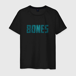 Футболка хлопковая мужская Bones, цвет: черный
