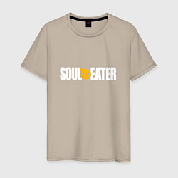 Футболка хлопковая мужская Soul Eater: White, цвет: миндальный