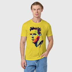 Футболка хлопковая мужская Lionel Messi: fun-art, цвет: желтый — фото 2