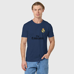 Футболка хлопковая мужская Real Madrid: Fly Emirates, цвет: тёмно-синий — фото 2
