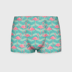 Трусы-боксеры мужские Flamingo Pattern, цвет: 3D-принт