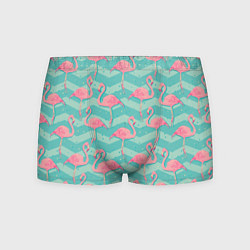 Трусы-боксеры мужские Flamingo Pattern, цвет: 3D-принт