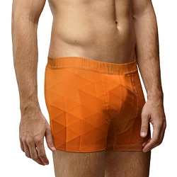 Трусы-боксеры мужские Orange abstraction, цвет: 3D-принт — фото 2