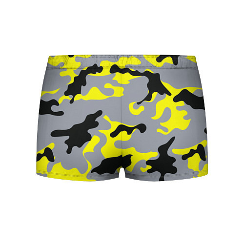 Мужские трусы Yellow & Grey Camouflage / 3D-принт – фото 2