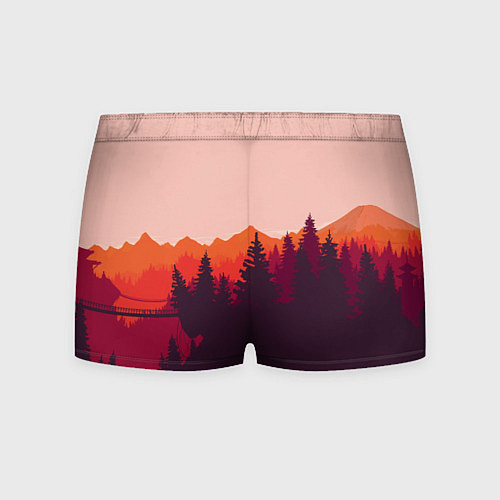 Мужские трусы Firewatch: Orange Style / 3D-принт – фото 2