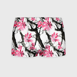 Трусы-боксеры мужские Цветущая сакура, цвет: 3D-принт