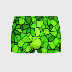 Трусы-боксеры мужские Зеленая мозаика, цвет: 3D-принт