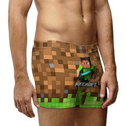 Трусы-боксеры мужские Minecraft logo heroes, цвет: 3D-принт — фото 2