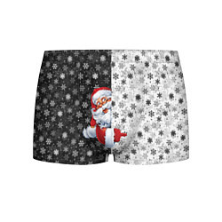 Трусы-боксеры мужские Дед Мороз, цвет: 3D-принт